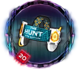 The Huntmaster's Visor badge icon — The Hunt: Roblox 20 secret reward for 2025
